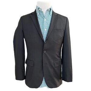 Hugo Boss Jacket Mens Black Two Button Blazer Size 36R